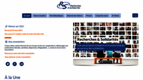 What Recherches-solidarites.org website looked like in 2022 (1 year ago)