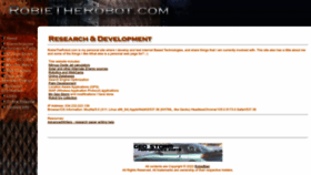 What Robietherobot.com website looked like in 2022 (1 year ago)