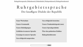 What Ruhrgebietssprache.de website looked like in 2022 (1 year ago)