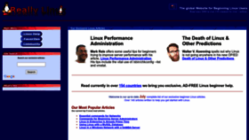 What Reallylinux.com website looked like in 2022 (1 year ago)
