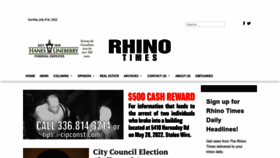 What Rhinotimes.com website looked like in 2022 (1 year ago)