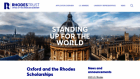 What Rhodesscholar.org website looked like in 2022 (1 year ago)