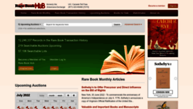 What Rarebookhub.com website looked like in 2022 (1 year ago)