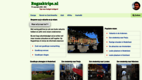 What Rugzaktrips.nl website looked like in 2022 (4 years ago)
