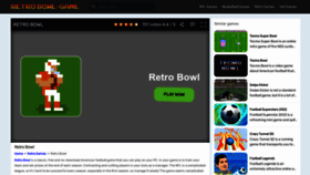 What Retrobowl-game.com website looked like in 2022 (1 year ago)