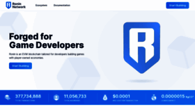 What Roninchain.com website looked like in 2022 (1 year ago)