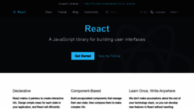 What Reactjs.org website looked like in 2022 (1 year ago)
