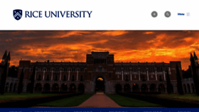 What Rice.edu website looked like in 2022 (1 year ago)
