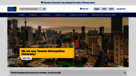 What Ryerson.ca website looked like in 2022 (1 year ago)