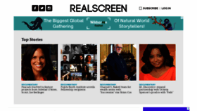 What Realscreen.com website looked like in 2022 (1 year ago)