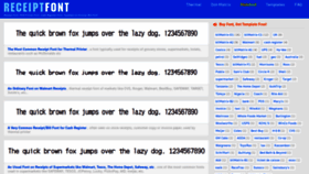 What Receiptfont.com website looked like in 2022 (1 year ago)
