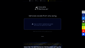 What Remove-vocals.com website looked like in 2022 (1 year ago)