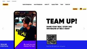 What Realme.com website looked like in 2022 (1 year ago)