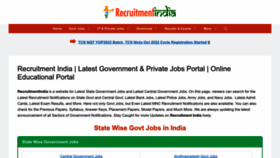 What Recruitmentindia.in website looked like in 2022 (1 year ago)