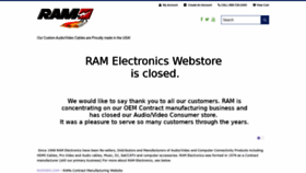 What Ramelectronics.net website looked like in 2022 (3 years ago)