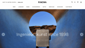 What Rimowa.com website looked like in 2022 (1 year ago)