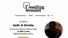 What Resellingrevealed.com website looked like in 2022 (1 year ago)