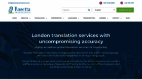 What Rosettatranslation.com website looked like in 2022 (1 year ago)