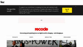What Recode.net website looked like in 2022 (1 year ago)
