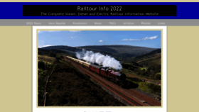 What Railtourinfo.co.uk website looked like in 2022 (1 year ago)