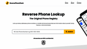 What Reversephonecheck.com website looked like in 2022 (1 year ago)
