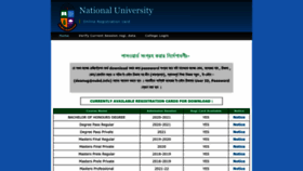 What Regicard.nu.edu.bd website looked like in 2022 (1 year ago)