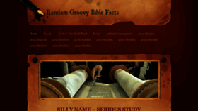What Randomgroovybiblefacts.com website looked like in 2022 (1 year ago)