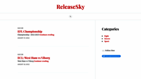 What Releasesky.com website looked like in 2022 (1 year ago)