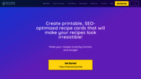 What Recipesgenerator.com website looked like in 2022 (1 year ago)