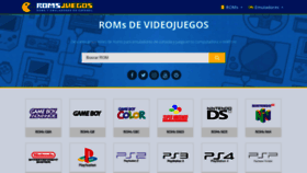 What Romsjuegos.com website looked like in 2022 (1 year ago)