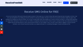 What Receivefreesms.co.uk website looked like in 2022 (2 years ago)