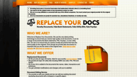 What Replaceyourdocs.co.uk website looked like in 2022 (1 year ago)