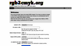 What Rgb2cmyk.org website looked like in 2022 (1 year ago)