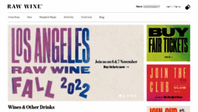 What Rawwine.com website looked like in 2022 (1 year ago)