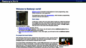 What Reeborg.ca website looked like in 2022 (1 year ago)