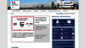 What Rhone.gouv.fr website looked like in 2022 (1 year ago)