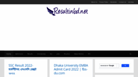 What Resultinbd.net website looked like in 2022 (1 year ago)