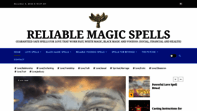 What Reliablemagicspells.com website looked like in 2022 (1 year ago)