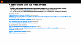 What Reddit-stream.com website looked like in 2022 (1 year ago)