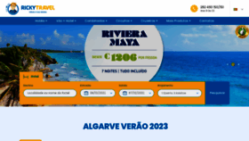 What Rickytravel.com website looked like in 2022 (1 year ago)