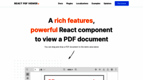 What React-pdf-viewer.dev website looked like in 2022 (1 year ago)