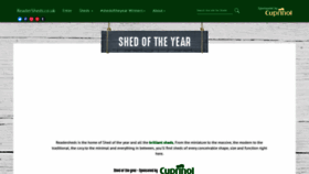 What Readersheds.co.uk website looked like in 2023 (3 years ago)