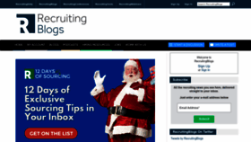 What Recruitingblogs.com website looked like in 2023 (1 year ago)