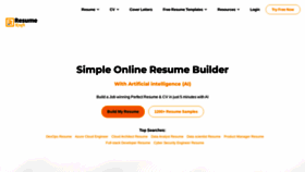 What Resumekraft.com website looked like in 2023 (1 year ago)