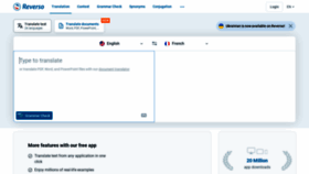What Reverso.net website looked like in 2023 (3 years ago)
