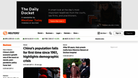 What Reuters.com website looked like in 2023 (1 year ago)