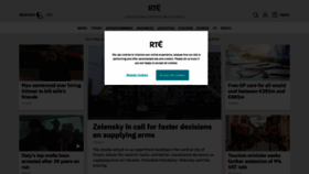 What Rte.ie website looked like in 2023 (1 year ago)