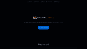What Radon.games website looked like in 2023 (1 year ago)
