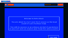 What Retrobowl-game.co website looked like in 2023 (1 year ago)