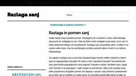 What Razlagasanj.com website looked like in 2023 (1 year ago)